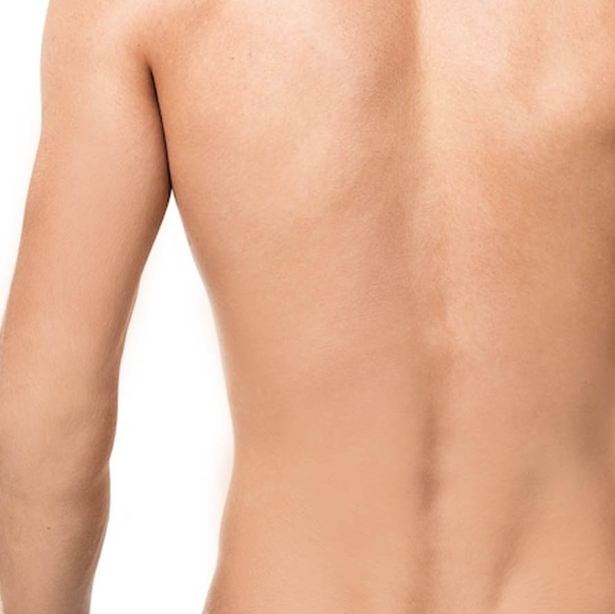 dorsal depilación hombre