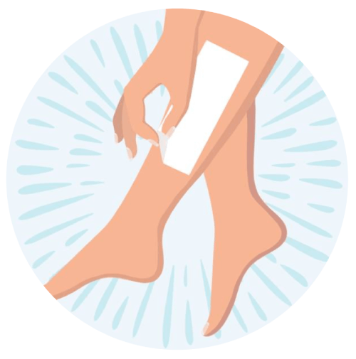 piernas con cera de banda