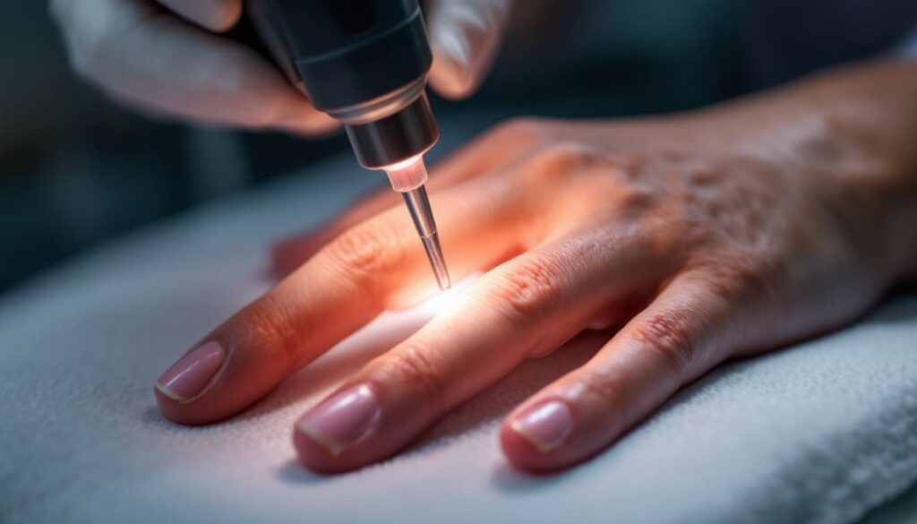 terapia luz led manos cuidado dermatologico estetico